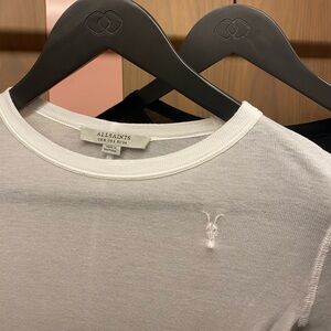 Allsaints white top long sleeve WHITE XS